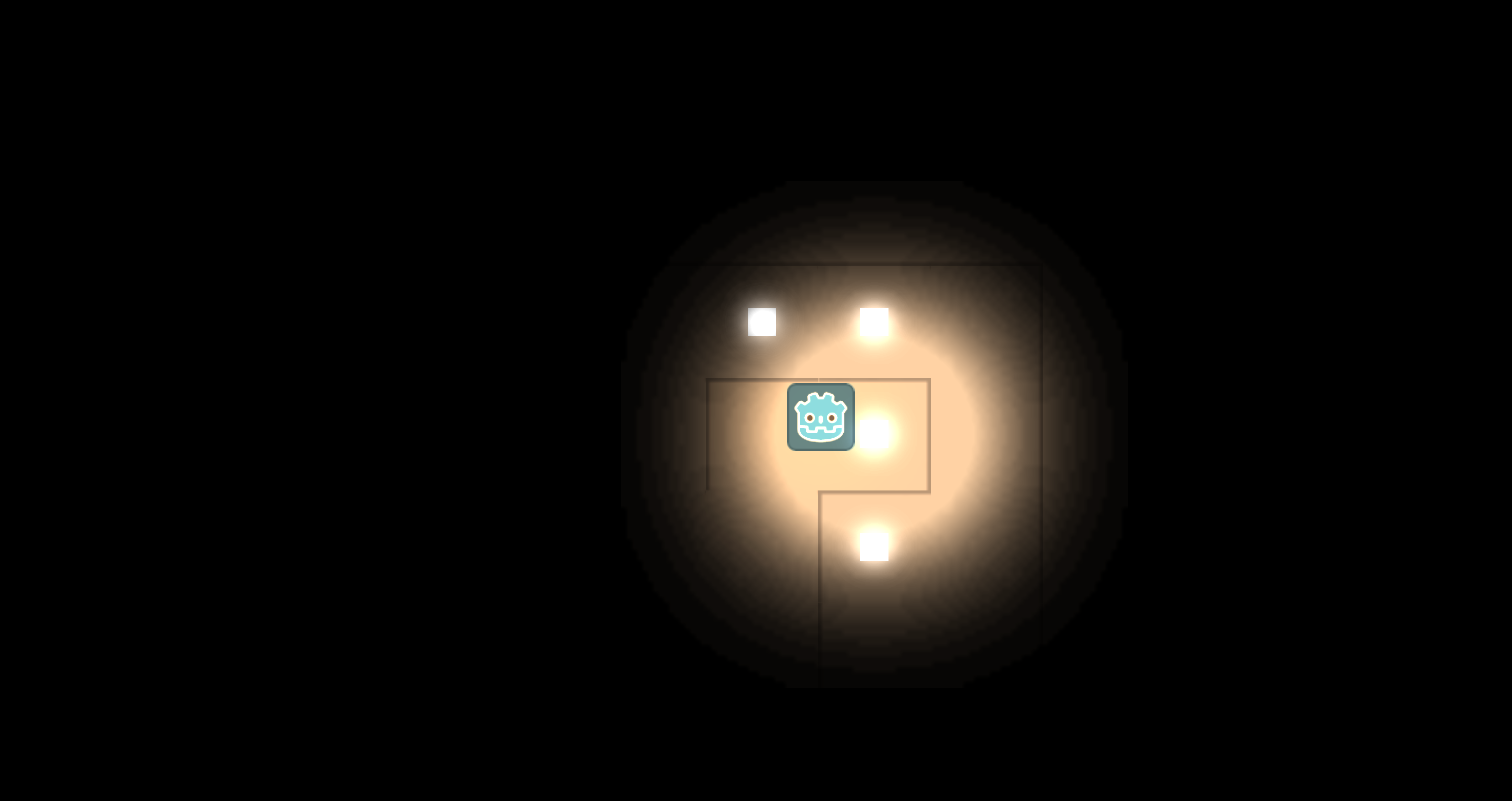 **Figure 1:** A picture showing an illuminated circle from the labyrinth in the project ‘Hear the Exit’.